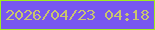 文字の大きさ：4、枠の色：9fed1e、背景の色：7856f0、文字の色：c8c56f 無料ブログパーツのブログ時計