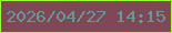 文字の大きさ：3、枠の色：9ff935、背景の色：7f4857、文字の色：649899 無料ブログパーツのブログ時計