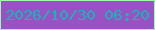 文字の大きさ：3、枠の色：9ffaab、背景の色：9852c3、文字の色：18b4b7 無料ブログパーツのブログ時計