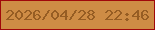 文字の大きさ：3、枠の色：a0070a、背景の色：ce8c45、文字の色：965d23 無料ブログパーツのブログ時計