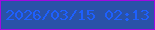 文字の大きさ：1、枠の色：a00ae0、背景の色：2952a8、文字の色：1e60fe 無料ブログパーツのブログ時計