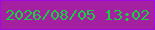 文字の大きさ：4、枠の色：a00ae2、背景の色：a520a0、文字の色：18cf42 無料ブログパーツのブログ時計