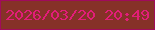 文字の大きさ：4、枠の色：a00b5c、背景の色：863128、文字の色：e21d78 無料ブログパーツのブログ時計