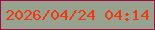 文字の大きさ：2、枠の色：a00d44、背景の色：97a28f、文字の色：f33710 無料ブログパーツのブログ時計
