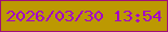 文字の大きさ：5、枠の色：a00d7b、背景の色：bc9902、文字の色：a400c8 無料ブログパーツのブログ時計