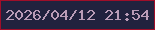文字の大きさ：5、枠の色：a00e29、背景の色：22223e、文字の色：ba9cb7 無料ブログパーツのブログ時計