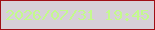 文字の大きさ：1、枠の色：a00f16、背景の色：d7d0d8、文字の色：c3fa8c 無料ブログパーツのブログ時計
