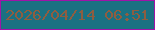 文字の大きさ：1、枠の色：a013a8、背景の色：1b7182、文字の色：8f5d40 無料ブログパーツのブログ時計