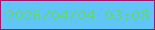 文字の大きさ：4、枠の色：a0156f、背景の色：5fc6f7、文字の色：65d47f 無料ブログパーツのブログ時計