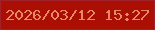 文字の大きさ：5、枠の色：a0202c、背景の色：ab0e03、文字の色：e88867 無料ブログパーツのブログ時計
