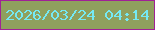 文字の大きさ：2、枠の色：a02196、背景の色：8fa05e、文字の色：75e9f4 無料ブログパーツのブログ時計