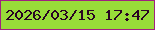 文字の大きさ：1、枠の色：a02280、背景の色：98dd39、文字の色：290523 無料ブログパーツのブログ時計