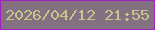 文字の大きさ：5、枠の色：a022c1、背景の色：837081、文字の色：c3c888 無料ブログパーツのブログ時計