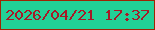 文字の大きさ：3、枠の色：a02403、背景の色：22d196、文字の色：a71927 無料ブログパーツのブログ時計