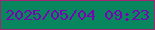 文字の大きさ：1、枠の色：a02773、背景の色：08865e、文字の色：7803b1 無料ブログパーツのブログ時計