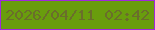 文字の大きさ：4、枠の色：a028dc、背景の色：699d0d、文字の色：6a6e2b 無料ブログパーツのブログ時計