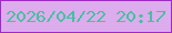 文字の大きさ：5、枠の色：a02ac9、背景の色：dcaced、文字の色：41c2a1 無料ブログパーツのブログ時計