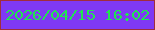 文字の大きさ：3、枠の色：a02d3d、背景の色：7f39f4、文字の色：1fe551 無料ブログパーツのブログ時計