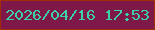 文字の大きさ：3、枠の色：a02e06、背景の色：7e1849、文字の色：3dd2a5 無料ブログパーツのブログ時計