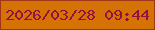 文字の大きさ：4、枠の色：a03518、背景の色：d47204、文字の色：960f44 無料ブログパーツのブログ時計