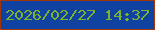 文字の大きさ：4、枠の色：a03709、背景の色：1043a1、文字の色：7eb22c 無料ブログパーツのブログ時計