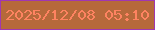 文字の大きさ：4、枠の色：a037b1、背景の色：b6693b、文字の色：fe8361 無料ブログパーツのブログ時計