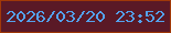 文字の大きさ：5、枠の色：a03808、背景の色：5a1926、文字の色：54a2ed 無料ブログパーツのブログ時計