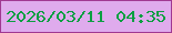 文字の大きさ：2、枠の色：a03992、背景の色：dfabed、文字の色：0a9f41 無料ブログパーツのブログ時計
