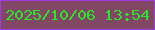 文字の大きさ：4、枠の色：a03be1、背景の色：824765、文字の色：2ae628 無料ブログパーツのブログ時計