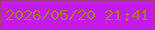 文字の大きさ：3、枠の色：a03c7a、背景の色：c31ce8、文字の色：a67542 無料ブログパーツのブログ時計
