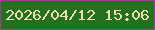文字の大きさ：3、枠の色：a03d99、背景の色：267121、文字の色：eddfaf 無料ブログパーツのブログ時計