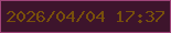 文字の大きさ：2、枠の色：a04479、背景の色：3d142c、文字の色：78500b 無料ブログパーツのブログ時計