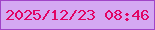文字の大きさ：5、枠の色：a044c7、背景の色：d4a8f2、文字の色：e10464 無料ブログパーツのブログ時計