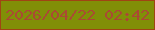 文字の大きさ：4、枠の色：a04513、背景の色：818f07、文字の色：aa4a33 無料ブログパーツのブログ時計