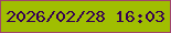 文字の大きさ：4、枠の色：a0456b、背景の色：a0be01、文字の色：360052 無料ブログパーツのブログ時計