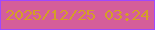 文字の大きさ：1、枠の色：a048fd、背景の色：d55e9a、文字の色：d49e27 無料ブログパーツのブログ時計