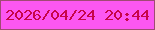 文字の大きさ：2、枠の色：a04a73、背景の色：fc57f1、文字の色：c70549 無料ブログパーツのブログ時計