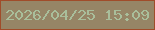文字の大きさ：2、枠の色：a04c2a、背景の色：968566、文字の色：a9be9b 無料ブログパーツのブログ時計