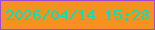 文字の大きさ：4、枠の色：a04dcb、背景の色：f39220、文字の色：06e0bd 無料ブログパーツのブログ時計