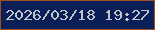 文字の大きさ：3、枠の色：a04e23、背景の色：0a1e58、文字の色：c3c6c6 無料ブログパーツのブログ時計
