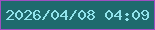 文字の大きさ：1、枠の色：a04ec0、背景の色：1f6a6d、文字の色：91e4ec 無料ブログパーツのブログ時計