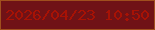 文字の大きさ：1、枠の色：a04f1d、背景の色：701216、文字の色：a71205 無料ブログパーツのブログ時計