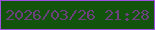 文字の大きさ：1、枠の色：a04fe3、背景の色：13540c、文字の色：6c3f7d 無料ブログパーツのブログ時計