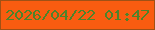 文字の大きさ：3、枠の色：a05115、背景の色：f95c10、文字の色：4d832b 無料ブログパーツのブログ時計