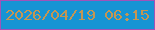 文字の大きさ：2、枠の色：a053b9、背景の色：1694d4、文字の色：c49653 無料ブログパーツのブログ時計