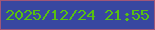 文字の大きさ：5、枠の色：a05678、背景の色：3847a0、文字の色：58c110 無料ブログパーツのブログ時計
