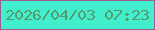 文字の大きさ：3、枠の色：a05b95、背景の色：42efcc、文字の色：559b71 無料ブログパーツのブログ時計