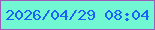 文字の大きさ：2、枠の色：a05bb9、背景の色：71f8d2、文字の色：1b62f8 無料ブログパーツのブログ時計