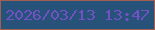 文字の大きさ：1、枠の色：a05f50、背景の色：27537a、文字の色：7251c5 無料ブログパーツのブログ時計