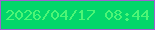 文字の大きさ：5、枠の色：a060d2、背景の色：03d66a、文字の色：4df576 無料ブログパーツのブログ時計